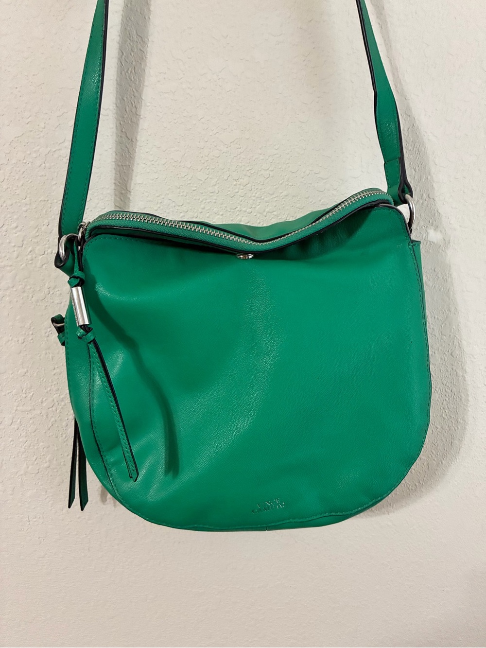 Vince Camuto Emerald Green Leather Shoulder Crossbody